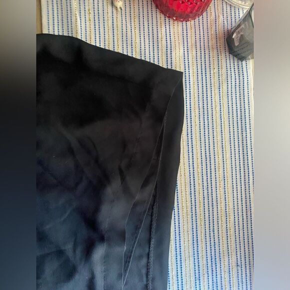 Theory Dress Size 12 100% Silk Black Layered Lined Chiffon Slip Sleeveless - Picture 9 of 10